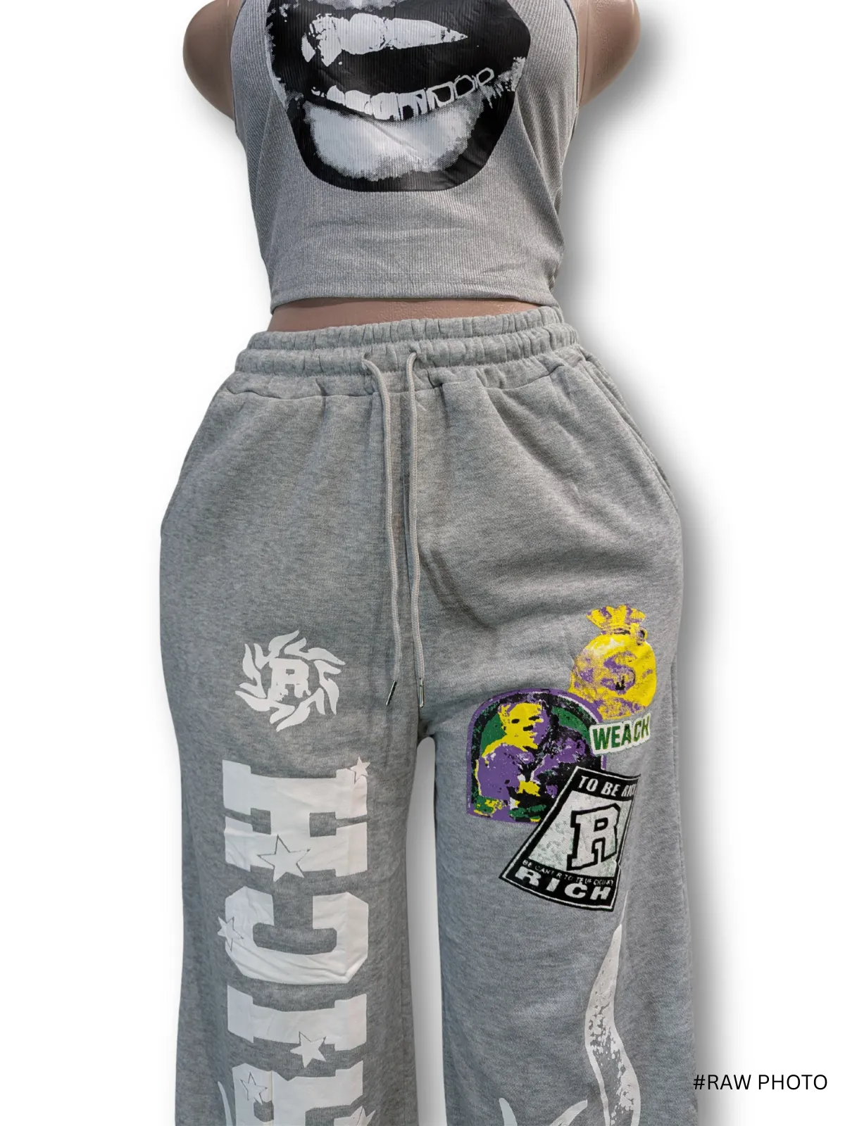 Rich Flame Streetwear Set - Cotton sets available at theGirlyZone Kampala